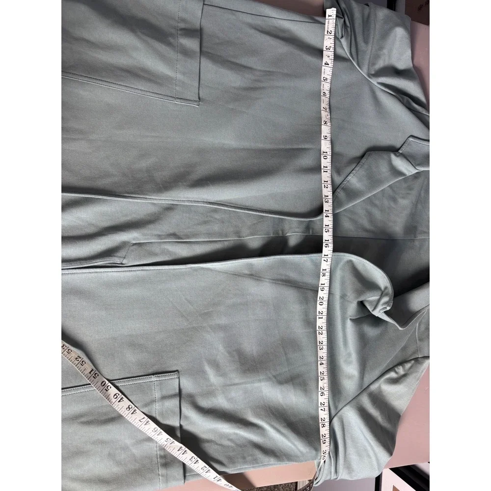 Athleta Eastbound Minimalist Ponte Knit‎ Blazer Gray Sage size 22 NWOT #986273